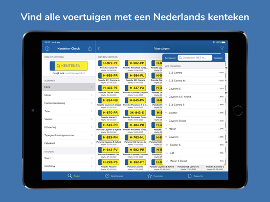 Kenteken Check iPad app afbeelding 1