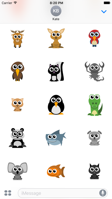 Adorable Animal Stickers Screenshot