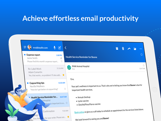 Email Client - Boomerang Mail iPad screenshot 1 - Productivity app