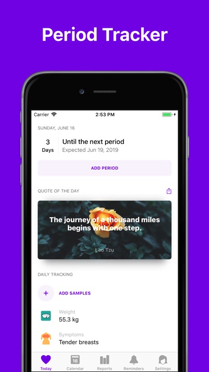 Period Tracker App - Enria