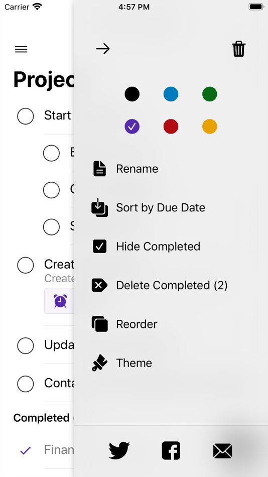 #5. WeeTask - Quick Todo List (iOS) Podle: Alina Vetrov