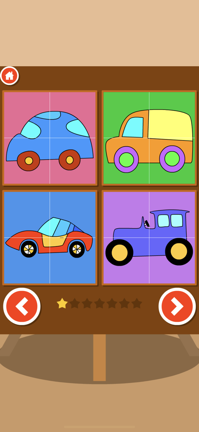 Car puzzle Coloring Games