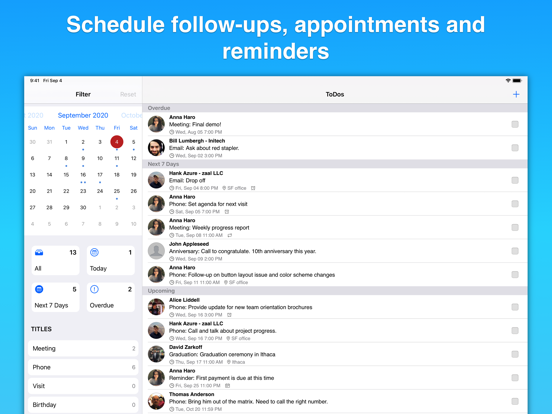 Screenshot #5 pour Contacts Journal CRM