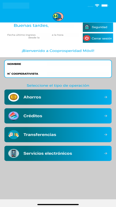 Cooprosperidad Móvil Screenshot