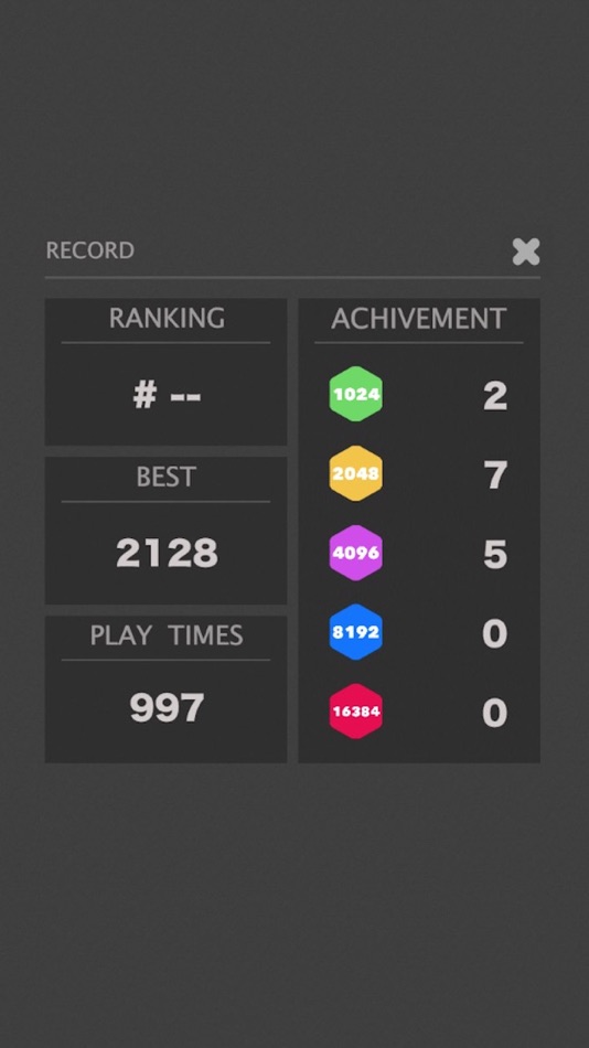 #7. 2048 - Merge Number Puzzle (iOS) 来自: 鹏飞 侯