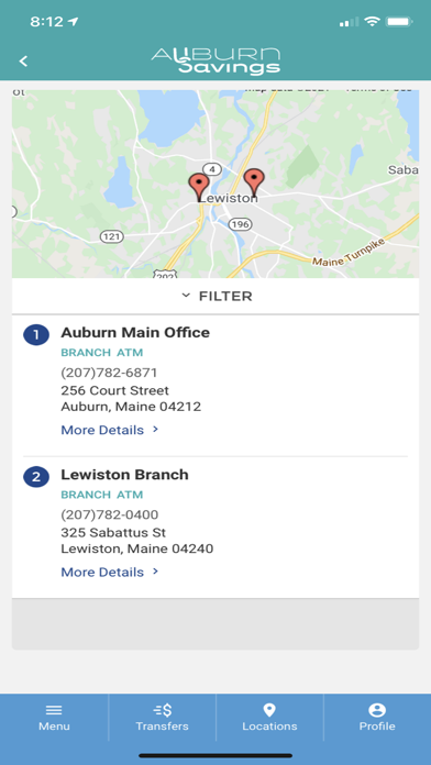 Auburn Savings Mobile Banking Screenshot