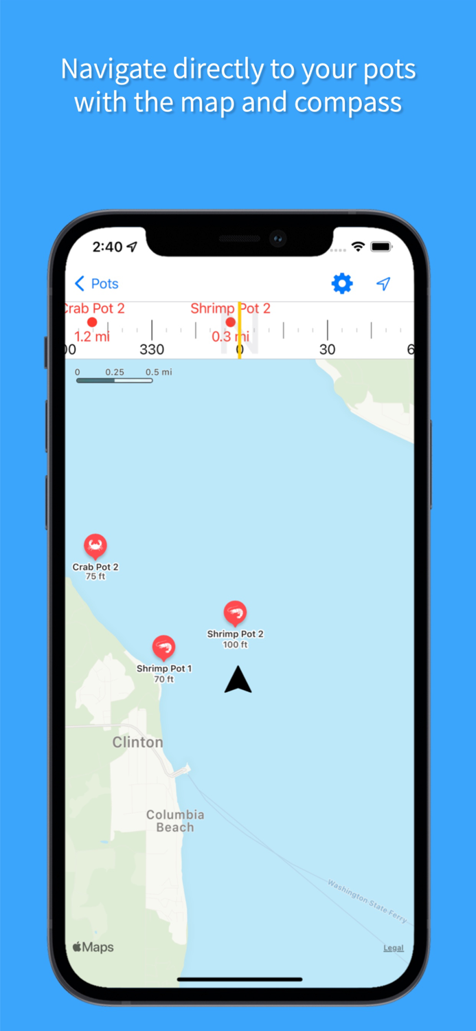 Crab and Shrimp Pot Tracker