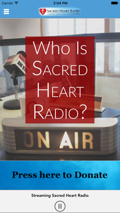 Sacred Heart Radio Screenshot