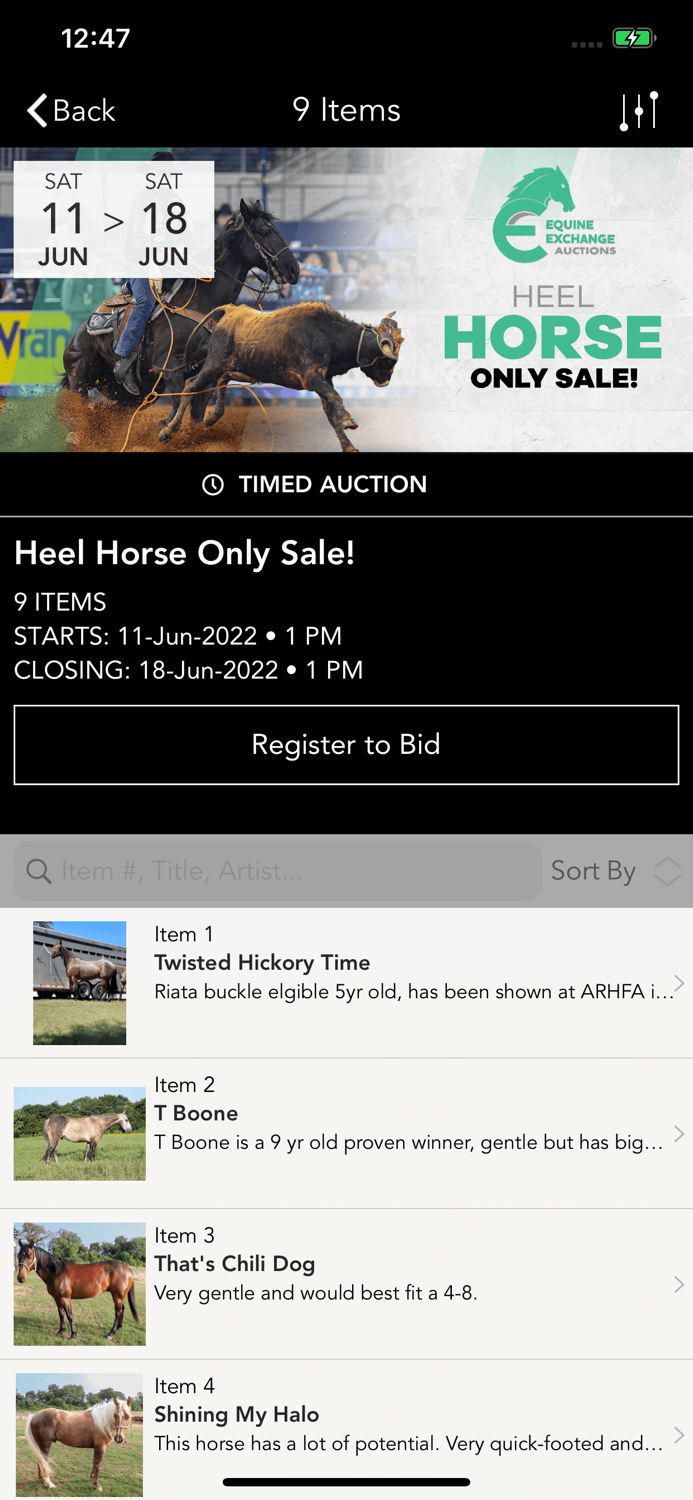 Equine Exchange Auctions