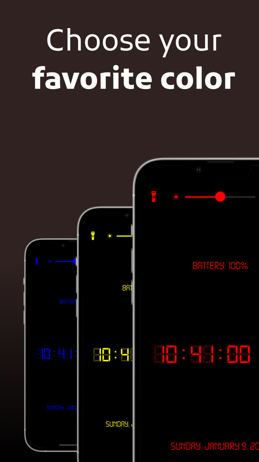 #4. Digital Clock: Night Stand-by (iOS) 由: Yury Vashchylau