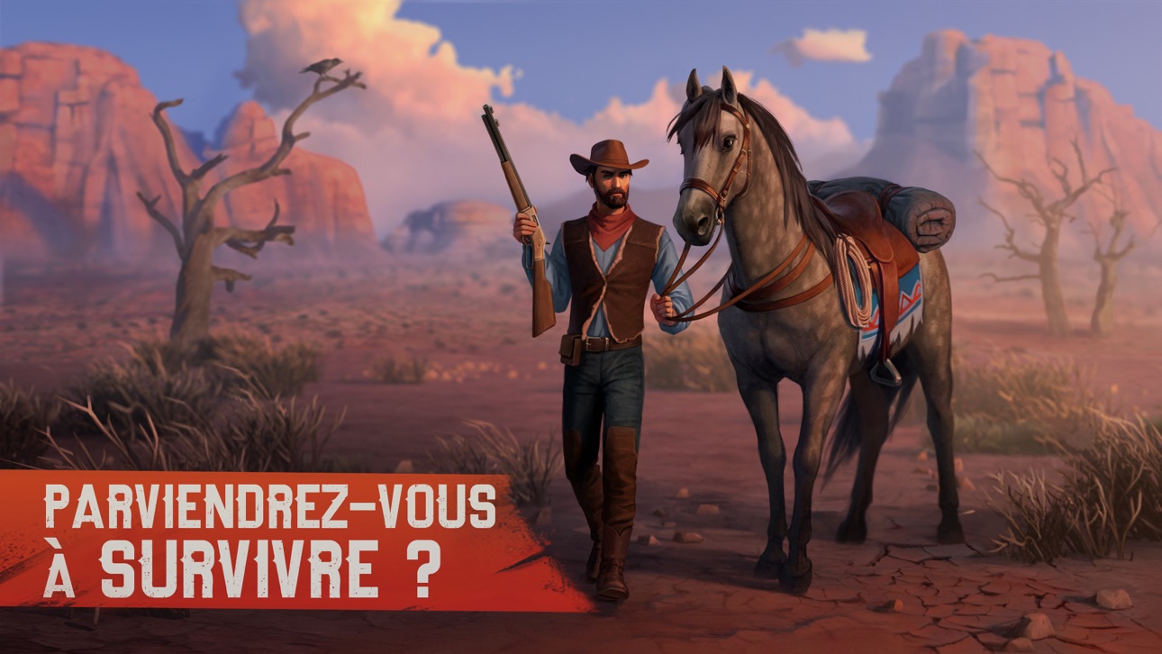 Westland Survival - Cowboy RPG iOS Mod IPA screenshot 1 - iOS game interface