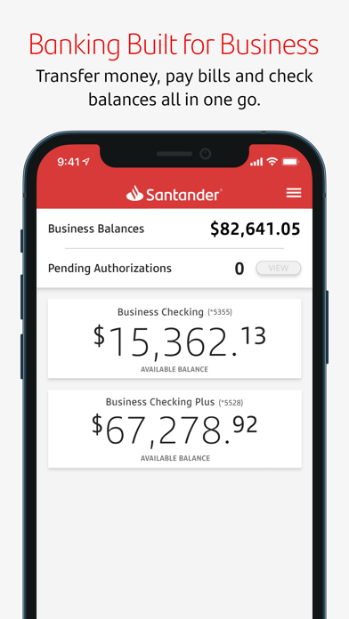 Santander Business Banking Screenshot