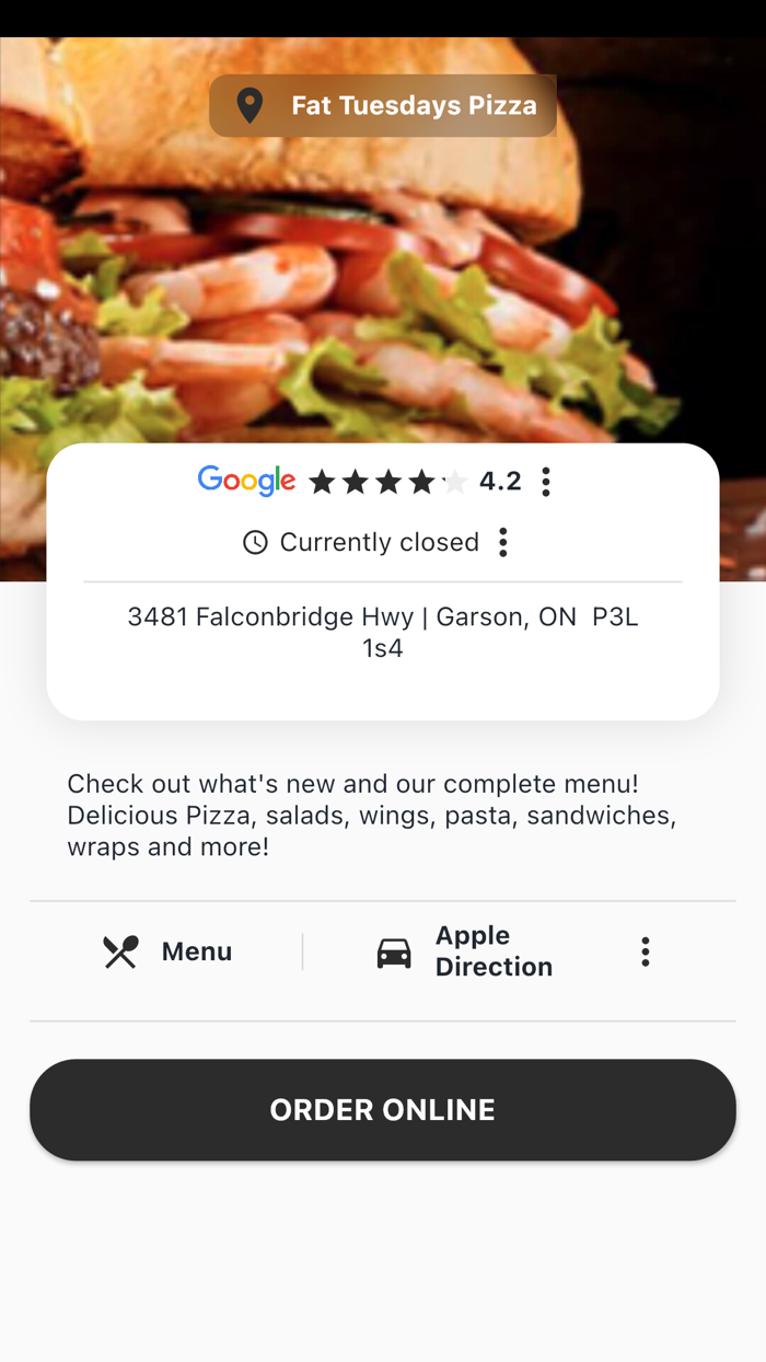 Fat Tuesday’s Pizza