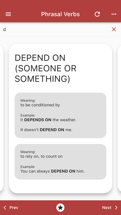 English: Phrasal Verbs Screenshot
