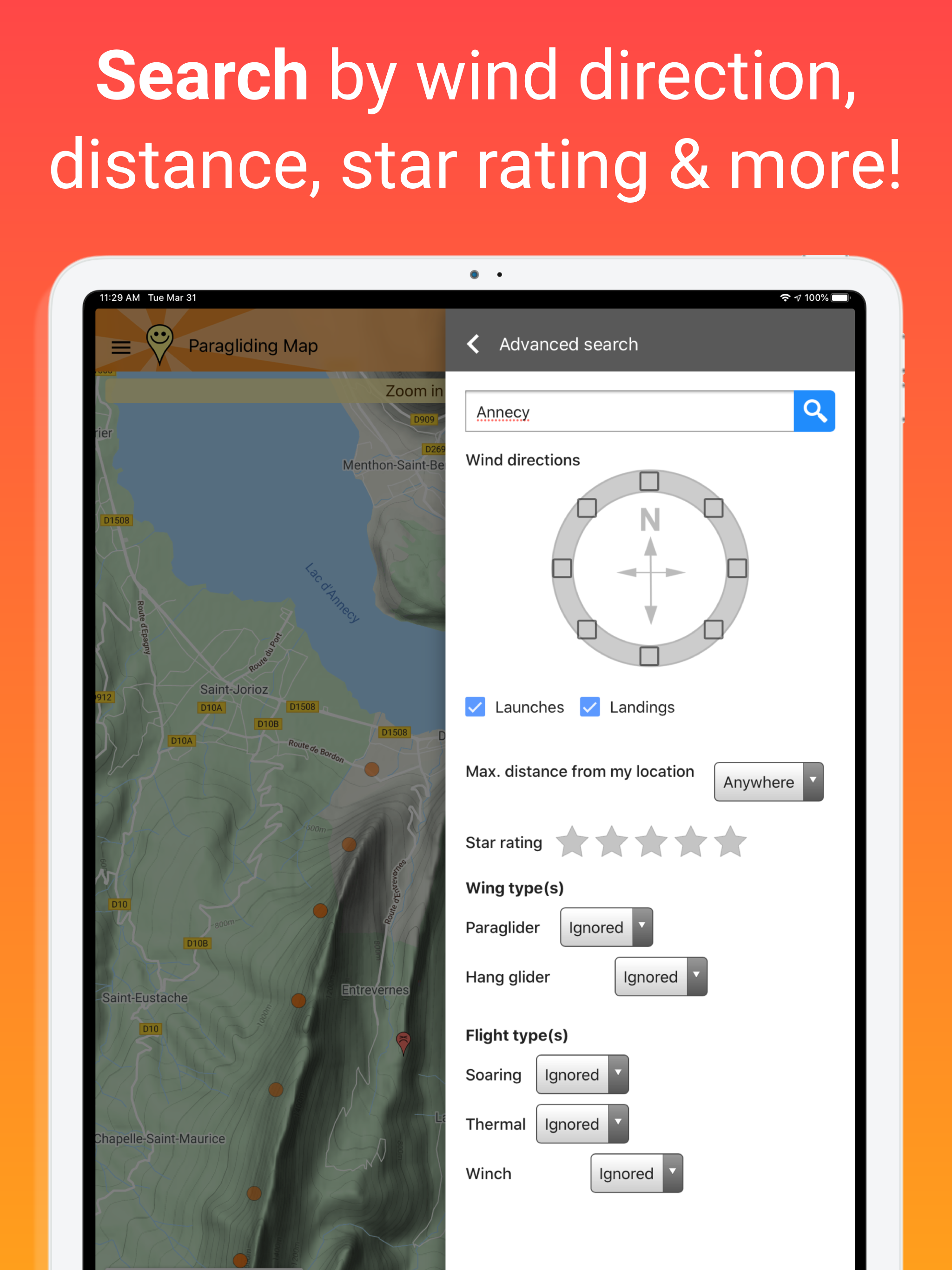 Paragliding Map