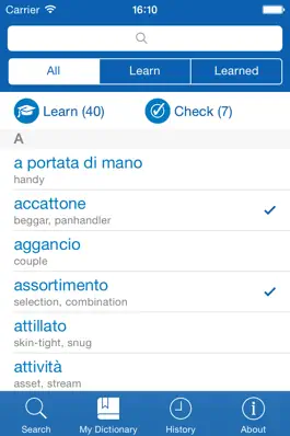 Game screenshot Italian−English dictionary hack