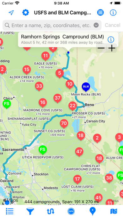 USFS & BLM Campgrounds Screenshot