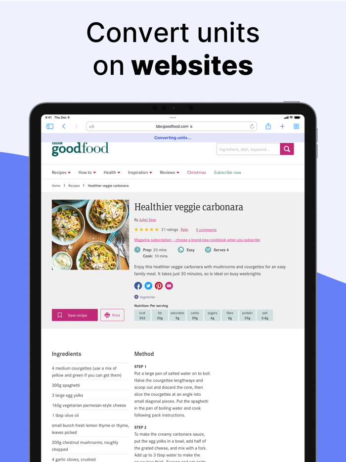 Uniter Smart Unit Conversion