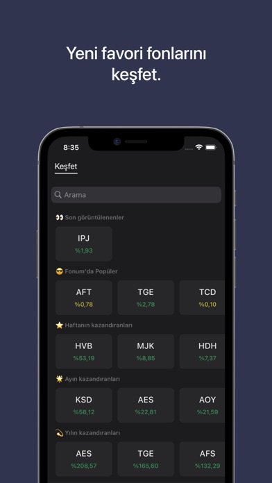 Fonum - Yatırım fonu takibi Screenshot