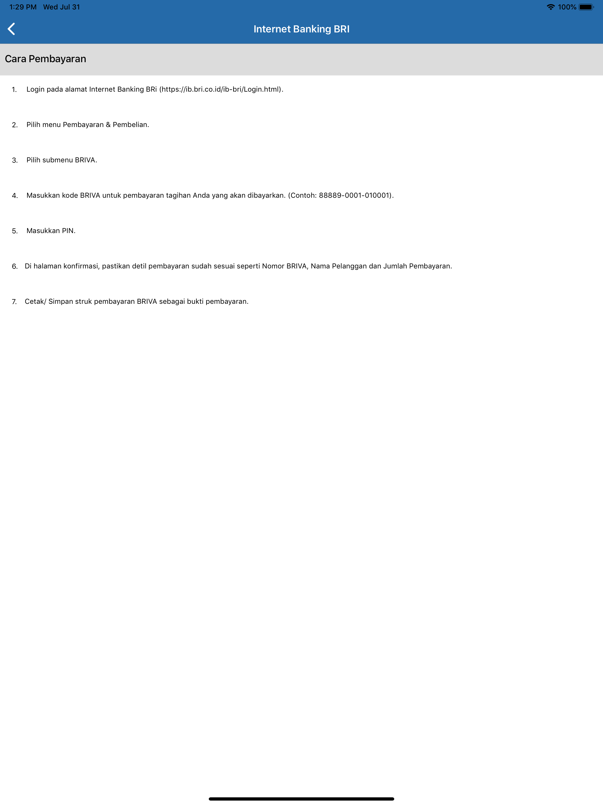 BRI Smart Billing screenshot 19