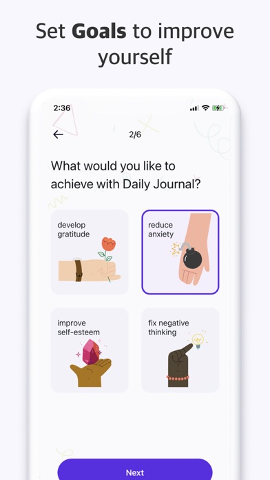 Daily Journal: CBT Self Care Screenshot