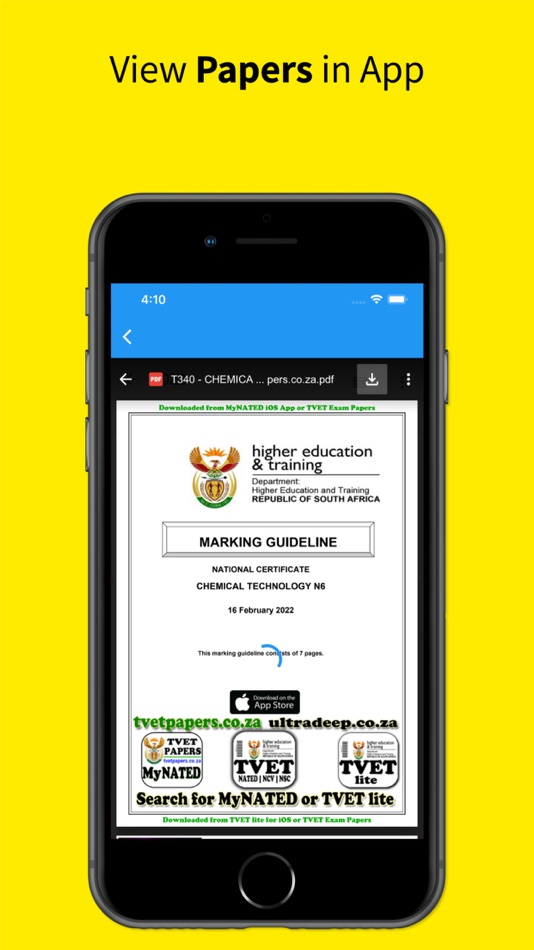 #5. TVET Exam Papers lite - NATED (iOS) 由: Selborn Arnold Zandamela