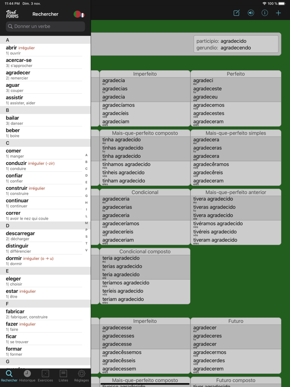 Screenshot #4 pour Portuguese Verbs & Conjugation
