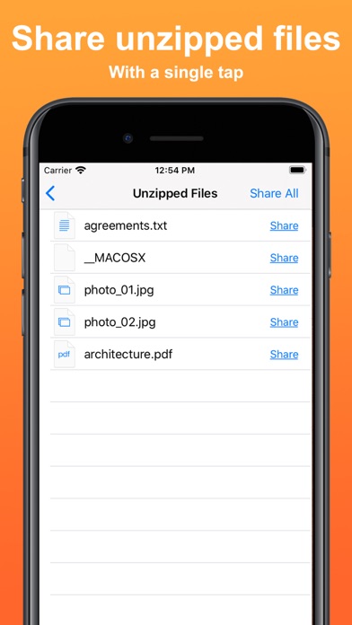 Unzipper: Zip and Unzip files Screenshot