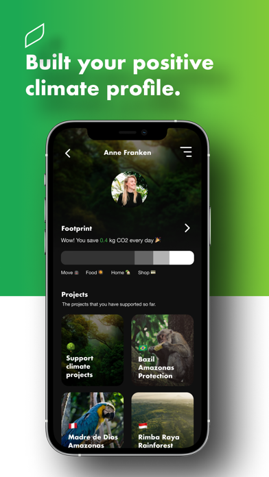 Footprint: Your climate impact Screenshot