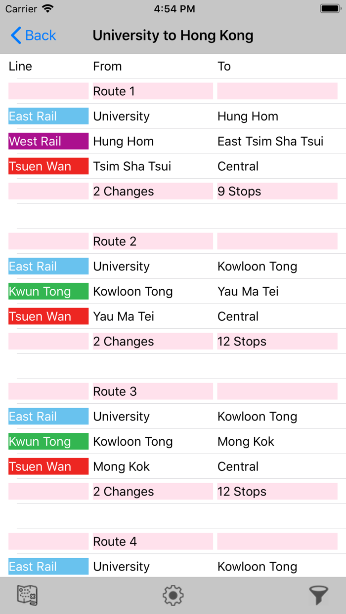 Hong Kong Metro Route Planner