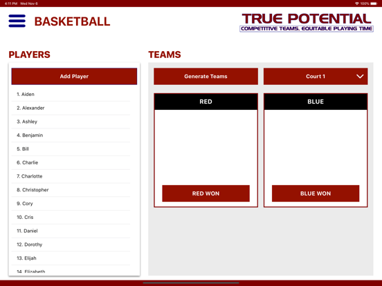 Screenshot #4 pour True Potential Team Selector