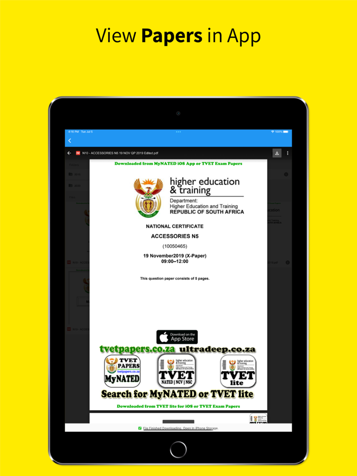 TVET Exam Papers lite - NATED