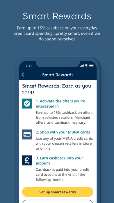 MBNA Mobile App Screenshot