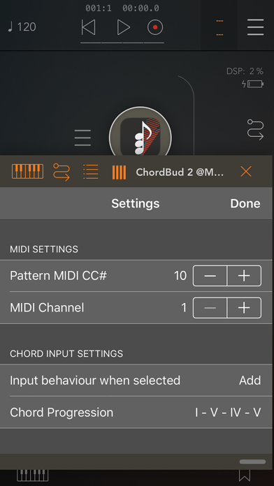 ChordBud 2 AUv3 MIDI Sequencer Screenshot