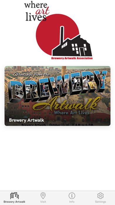 Brewery Artwalk App Screenshot