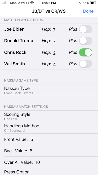 Golf Wager Screenshot