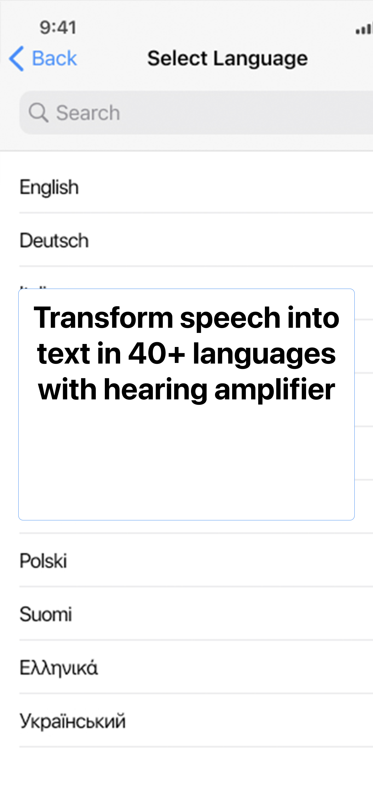 Hearing-Aid: Live Transcribe