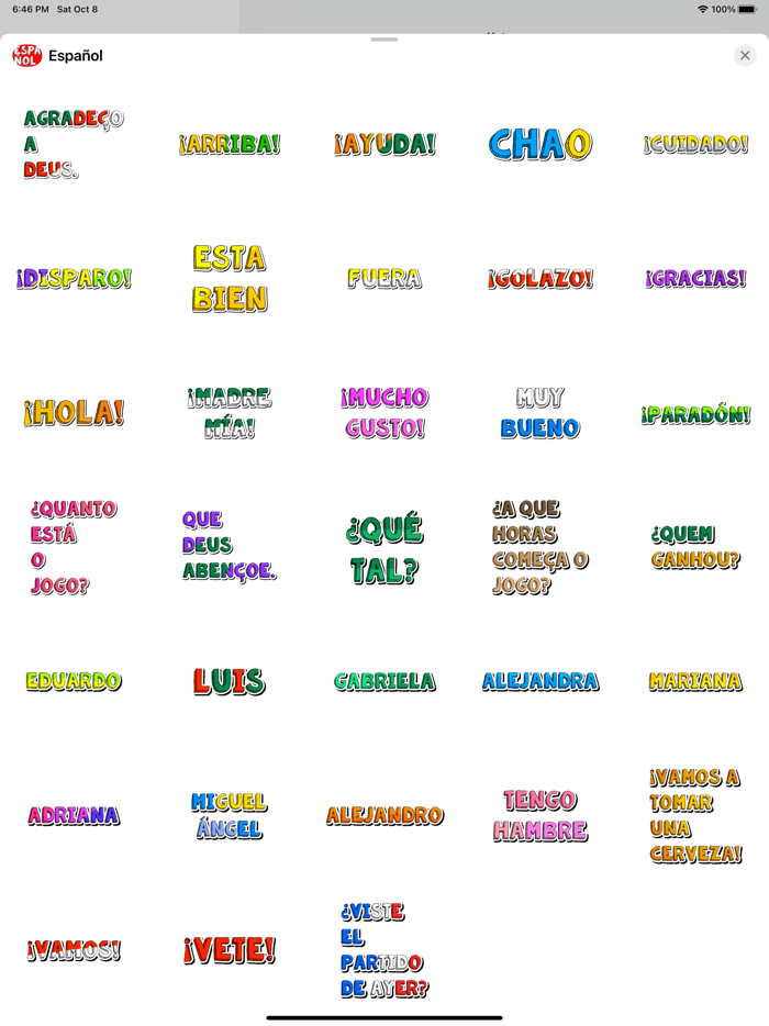 Español Stickers