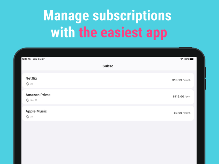 Super Subscription Tracker