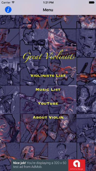 Famous Violinists Screenshot