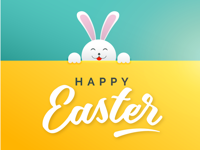 Happy Easter Holiday Stickers