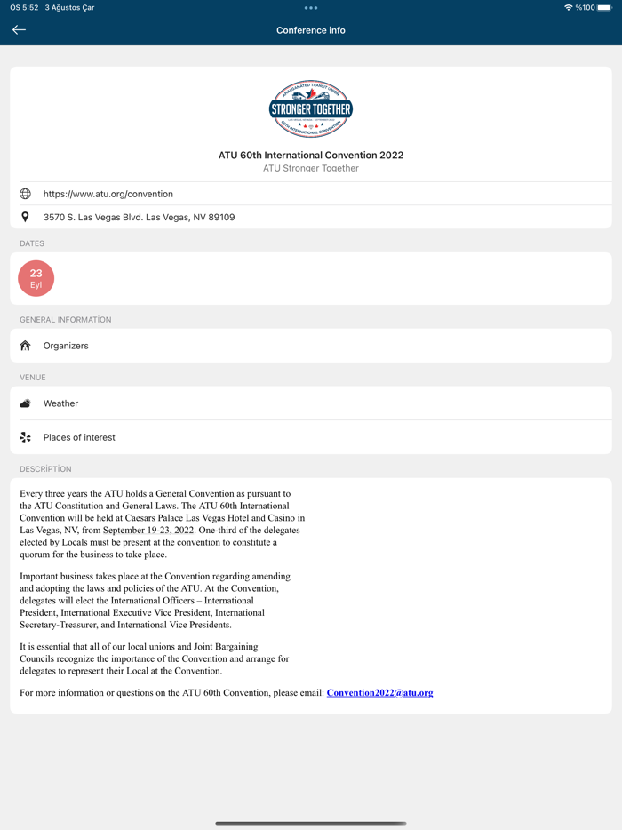 ATU 60th Intl. Convention 2022