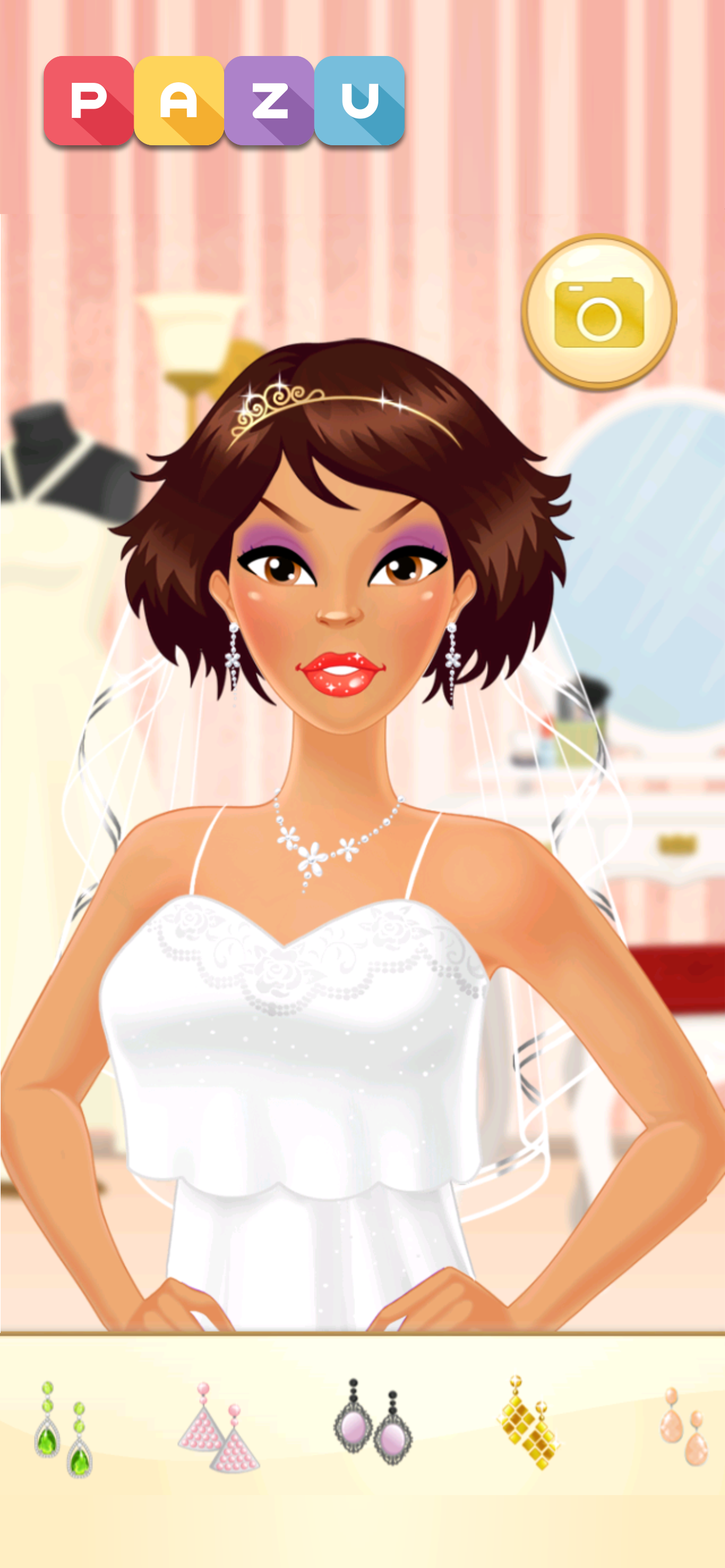 Makeup Girls Wedding Dress up