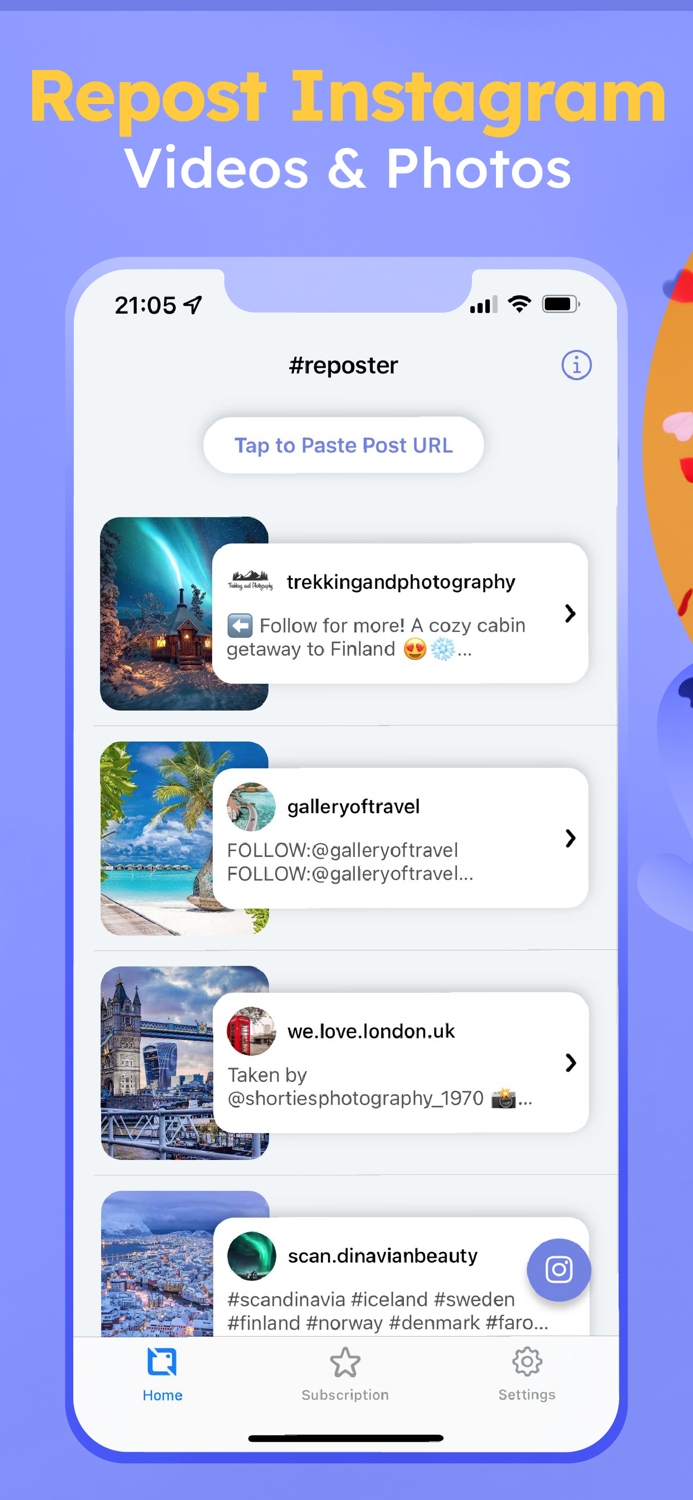 Repost for Instagram Reshare