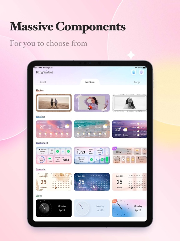 Bling Widget- icon themes