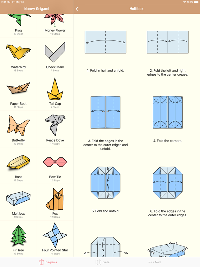 ‎Tiền Origami Quà tặng Thực hiện Dễ dàng Ảnh chụp màn hình