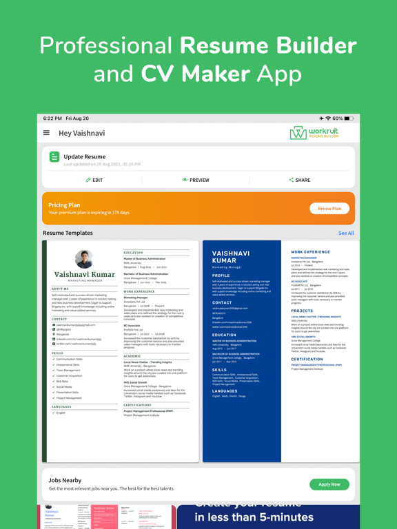 Screenshot #4 pour Online AI Resume CV Builder