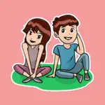 Romantic Couples Love Stickers App Cancel