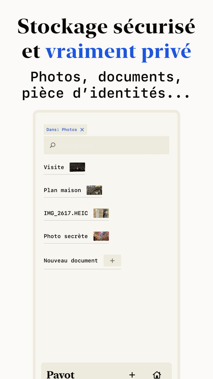 Pavot - Coffre fichiers photos