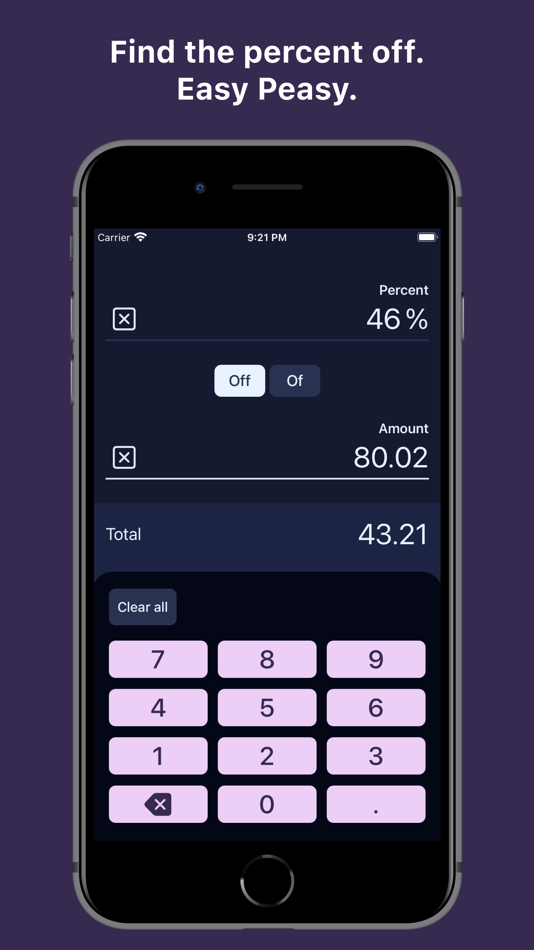 #2. Percent Calculator: Off Of (iOS) 由: Code Daddys